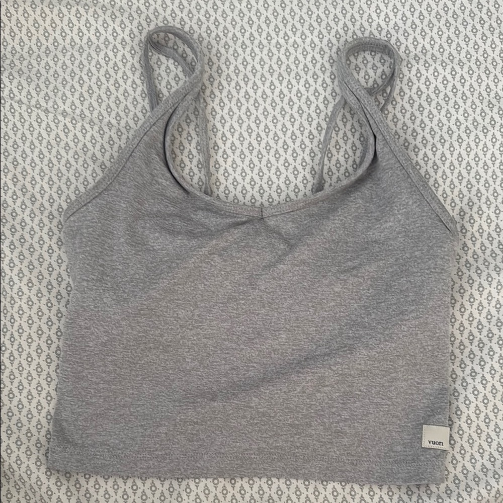 Vuori Gray Crop Top
